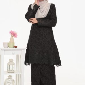 Baju Kurung Riau Brocade - Black