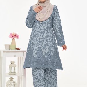 Kurung Riau Brocade - Baby blue