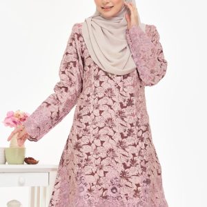 Alternative view of Kurung Riau Brocade - Pink
