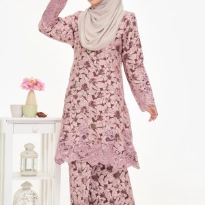 Kurung Riau Brocade - Pink