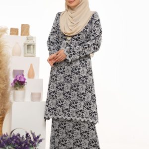 Baju Kurung Layla Lace – Black
